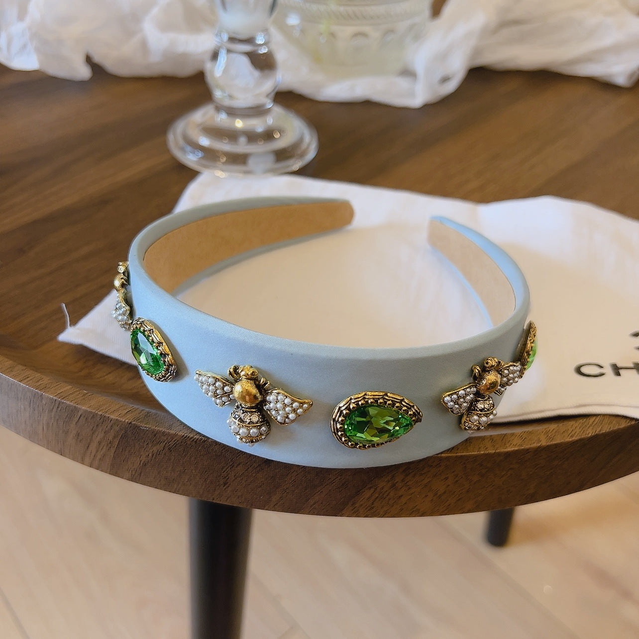 Wholesale High Skull Rhinestone Wide Version Colorful Headband